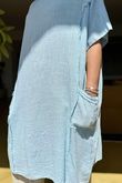 Made in Italy Milo Cotton Slouch Sac Dress Sky